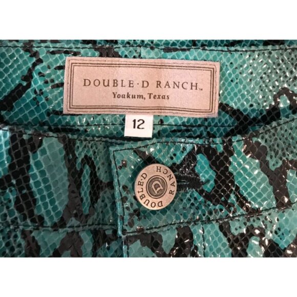 Double D Ranch Green/Black Snakeskin Pants - Size 12 - Picture 3 of 10